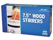 Royal Paper R825 Wood Coffee Stirrers 7 1 2 Long Woodgrain 500 Stirrers Box