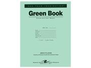 Roaring Spring 77509 Green Books Exam Books Stapled 8 Sheet 16 Page Wide Rule 11 x 8 1 2