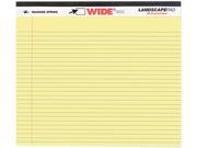 Roaring Spring 74501 Landscape Format Writing Pad College Ruled 11 x 9 1 2 Canary 40 Sheets Pad