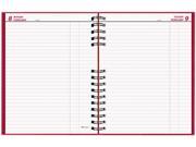 Rediform C550C RED Coilpro Daily Planner Ruled 1 Page Day 7 7 8 x 10 Red