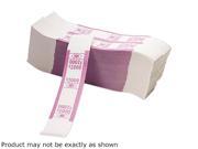 PM Company 55032 Color Coded Kraft Currency Straps 20 Bill 2000 Self Adhesive 1000 Pack