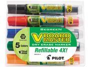 Pilot 43917 BeGreen Dry Erase Marker Assorted Chisel 5 per Pack