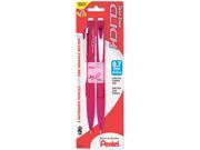 Pentel PD277TBP2PBC Pink Ribbon Twist Erase CLICK Mechanical Pencil 0.7 mm 2 Pk