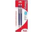Pentel P207BP2 K6 Sharp Mechanical Drafting Pencil 0.70 mm Blue Barrel 2 Pk