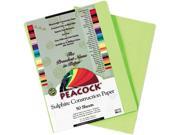 Pacon P9609 Peacock Sulphite Construction Paper 76 lbs. 9 x 12 Hot Lime 50 Sheets Pack