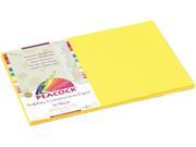 Pacon P8412 Peacock Sulphite Construction Paper 76 lbs. 12 x 18 Yellow 50 Sheets Pack