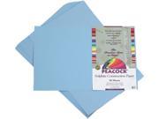 Pacon P7612 Peacock Sulphite Construction Paper 76 lbs. 12 x 18 Sky Blue 50 Sheets Pack