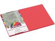 Pacon P6112 Peacock Sulphite Construction Paper 76 lbs. 12 x 18 Red 50 Sheets Pack