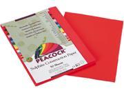 Pacon P6109 Peacock Sulphite Construction Paper 76 lbs. 9 x 12 Red 50 Sheets Pack