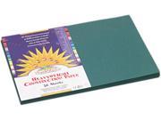 SunWorks 7807 Construction Paper 58 lbs. 12 x 18 Dark Green 50 Sheets Pack