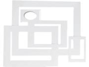 Pacon 72500 Pre Cut Mat Frames for Photo Art 12 Mats 5 Asst Sizes 60 Pack White