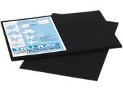 Pacon 103061 Tru Ray Construction Paper 76 lbs. 12 x 18 Black 50 Sheets Pack