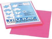Pacon 103013 Tru Ray Construction Paper 76 lbs. 9 x 12 Shocking Pink 50 Sheets Pack