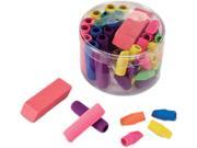 Officemate 30239 Eraser Pack Assorted Colors 45 Pack