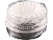 Coffee Pro CPF200 Basket Filters for Drip Coffeemakers 10 to 12 Cups White 200 Filters Pack