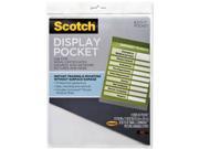 Scotch WL854C Display Pocket Removable Interlocking Fasteners Plastic 8 1 2 x 11 Clear