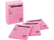 Post it Super Sticky 7662 12 SS Super Sticky Message Pad 3 7 8 x 4 7 8 Lined Pink 12 50 Sheets Pads Pack