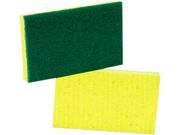 Scotch Brite 74 Medium Duty Scrubbing Sponge 3 1 2 x 6 1 4 Yellow Green 20 Carton
