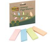 Post it Greener Page Markers 671 4RP A Greener Page Markers Pastel 50 Strips Pad 4 Pads Pack