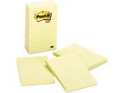 Post it Notes 660 5PK Bonus Pack 4 x 6 Lined Canary Yellow 5 100 Sheet Pads Pack
