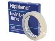 Highland 6200 3 42592 Invisible Permanent Mending Tape 3 4 x 2592 3 Core Clear