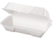 Genpak 21600 Foam Hoagie Container 8 7 16 x 4 3 16 x 3 1 16 White 125 Bag 4 Bags Carton 1 Carton