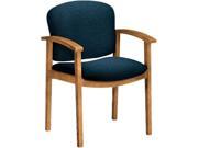 HON 2111CAB90 2111 Invitation Series Wood Guest Chair Solid Blue Fabric Harvest