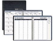 House of Doolittle 28302 Wirebound Weekly Monthly Planner 8 1 2 x 11 Black Leatherette