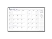 House of Doolittle 260602 Ruled 14 Month Planner with Stitched Leatherette Cover 7 x 10 Black