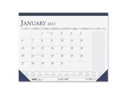 House of Doolittle 1646 Two Color Monthly Desk Pad Calendar w Large Notes Section 18 1 2 x 13