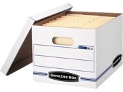 Bankers Box 0006301 EasyLift Storage Box Letter Letter Lift Off Lid White Blue 12 Carton