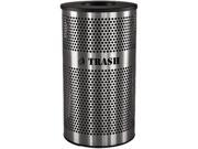 Ex Cell VCT 33PERF S Stainless Steel Trash Receptacle; 33 gal; Stainless Steel