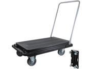 Deflect o CRT530004 Heavy Duty Platform Cart 300 lb Capacity 33 d x 21 w x 37 h Black