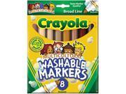 Crayola 58 7801 Washable Markers Conical Point Multicultural Colors 8 Pack