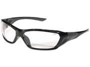 Crews FF120 ForceFlex Safety Glasses Black Frame Clear Lens