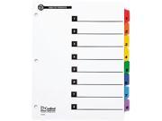 Cardinal 70818 100% Recycled OneStep Index System Multicolor 8 Tab 11 x 8 1 2 1 Set