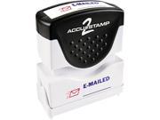 Accustamp2 035541 Accustamp2 Shutter Stamp with Microban Red Blue EMAILED 1 5 8 x 1 2