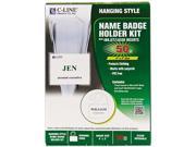 C line 97043 Biodegradable Name Badge Holder Kits Top Load Clear 4 x 3 50 Box