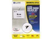 C line 92943 Magnetic Name Badge Holder Kit Horizontal 4w x 3h Clear 20 Box