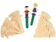 Chenille Kraft 3645 02 People Shaped Wood Craft Sticks 5 3 8 Wood Natural 36 Pack