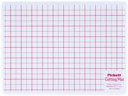Chartpak WCM812 Self Healing Cutting Mat 8 1 2 x 12 White Translucent W Red Lines