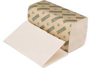 Boardwalk 12GREEN Green Folded Towels Single Fold Natural White 9W x 10L 268 Pack 15 Carton