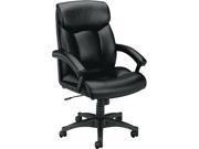 basyx VL151SB11 VL151 Executive High Back Chair Black Leather