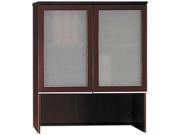 Bush 50HS36CS MilanoÂ² Collection Bookcase Hutch With Glass Doors Harvest Cherry