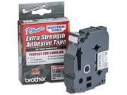 Brother TZES941 TZ Extra Strength Adhesive Laminated Labeling Tape 3 4w Black on Matte Silver