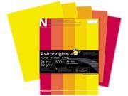 Wausau Paper 20272 Astrobrights Colored Paper 24lb 8 1 2 x 11 Warm Assortment 500 Sheets Ream