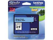 Brother TZE541 TZe Standard Adhesive Laminated Labeling Tape 3 4w Black on Blue