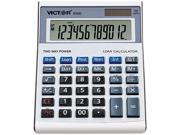 Victor 6500 6500 Executive Desktop Loan Calculator 12 Digit LCD Black Silver