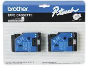 Brother TC 20 TC Tape Cartridges for P Touch Labelers 1 2w Black on White 2 Pack