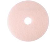 3M 25857 Eraser Burnish Floor Pad 3600 19 Pink 5 Pads Carton